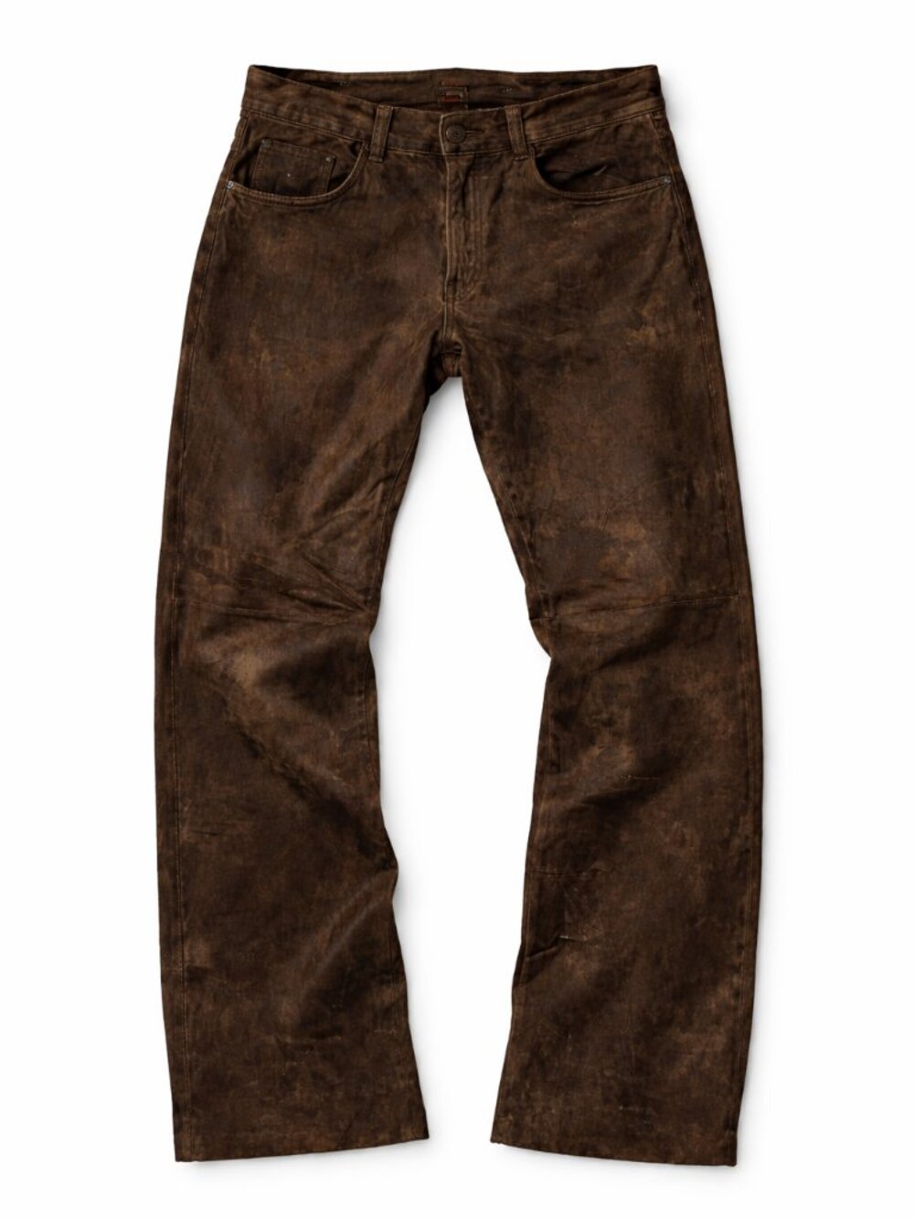 Vintage DANIER Distressed Brown Leather Pants 36 Jim Morrison Rock Star 70s Vibe